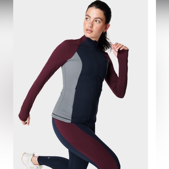 Sweaty Betty Power Workout Zip Through Jacket, Sz L - Picture 3 of 5